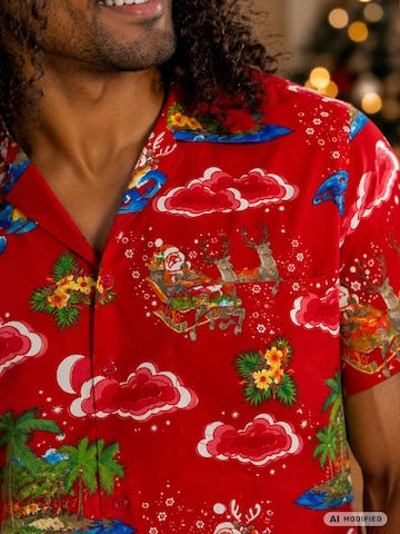 Coupe regular Chemise 'Christmas Island' King Kameha en rouge