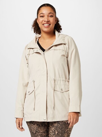 Parka mi-saison 'Starline Spring' ONLY Carmakoma en beige : devant