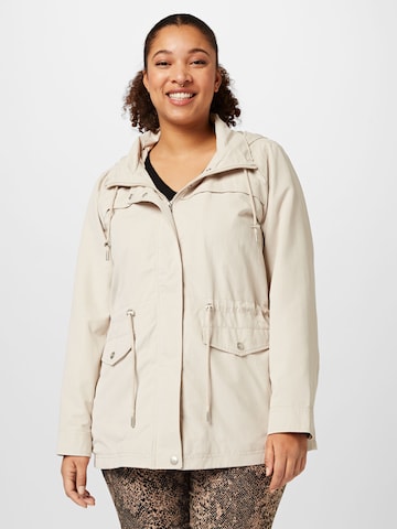 ONLY Carmakoma Between-Seasons Parka 'Starline Spring' in Beige: front