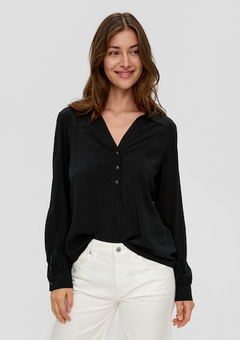 QS Blouse in Zwart: voorkant