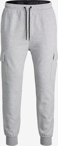 JACK & JONES Tapered Cargo Pants 'Gordon Air' in Grey: front