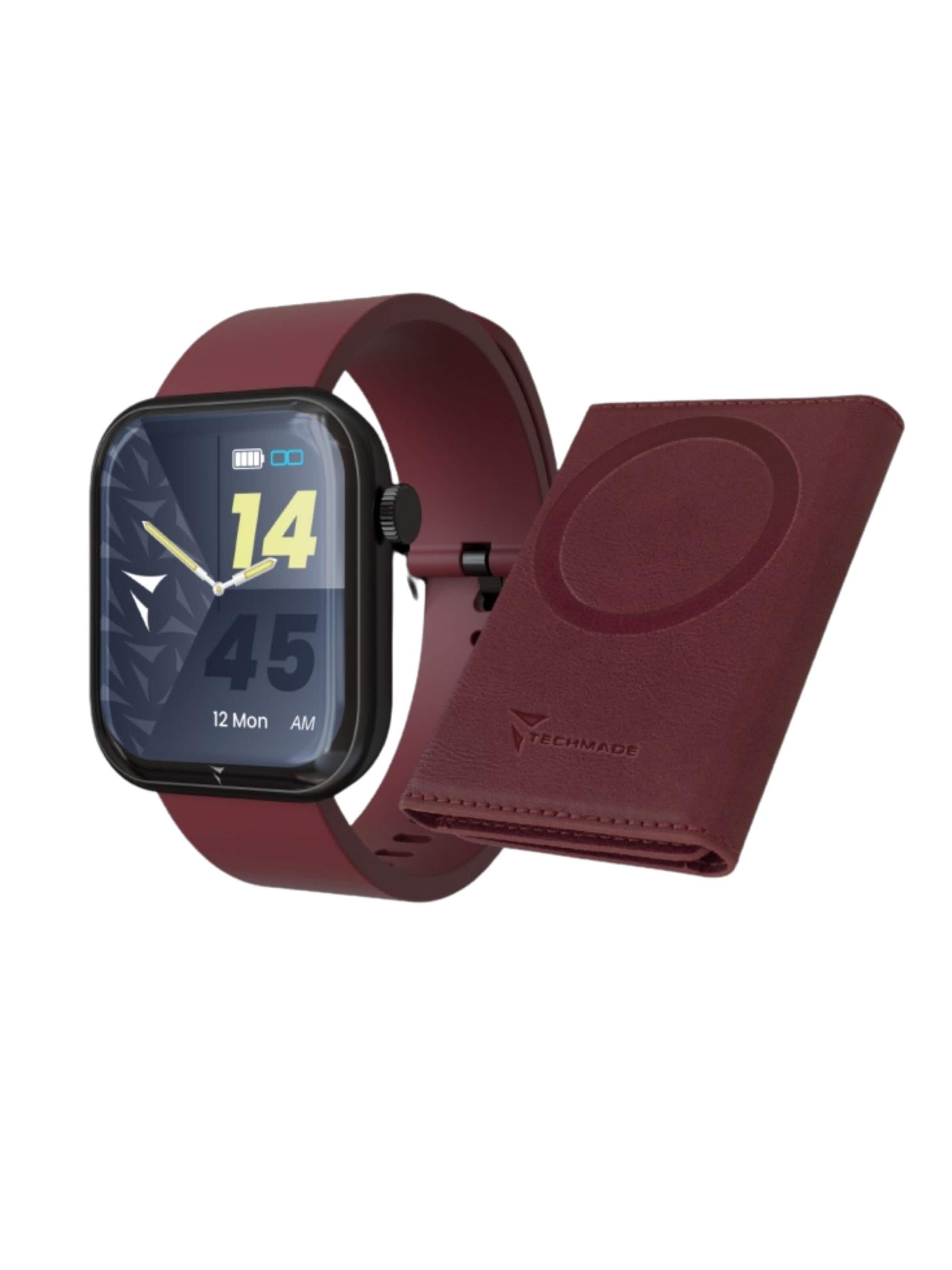 Techmade Digital Watch in Red: front