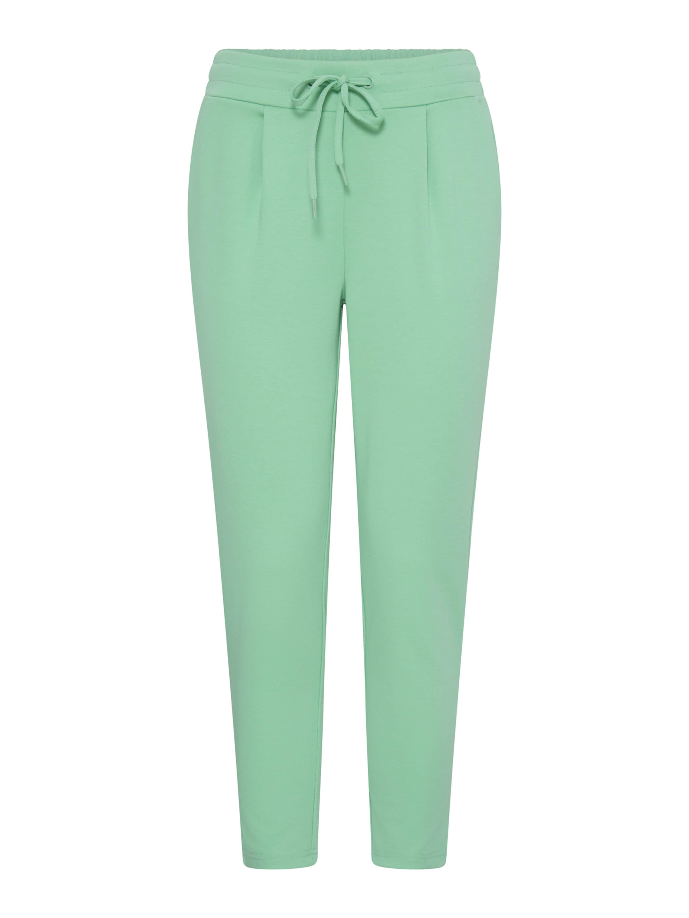 ICHI Tapered Pleat-front trousers 'KATE' in Green: front