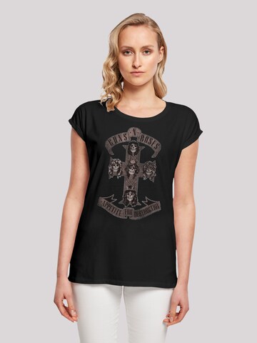 T-shirt 'Guns 'n' Roses' F4NT4STIC en noir : devant