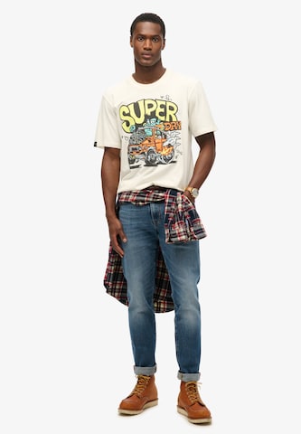 T-Shirt 'Dragnut Odd Rods' Superdry en blanc