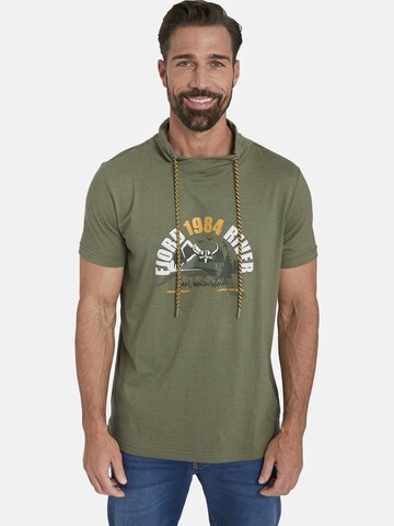 T-Shirt ' Elberg ' Jan Vanderstorm en vert : devant