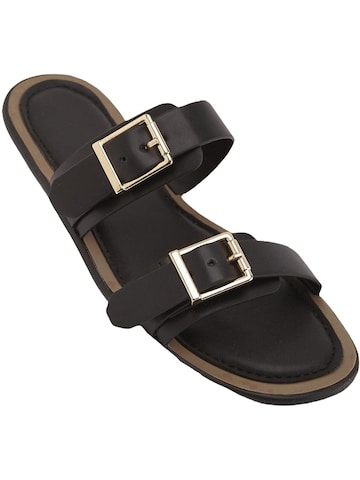 Limoya Pantolette 'Linah' in Schwarz: Vorderseite