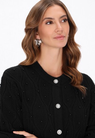 faina Gebreid vest in Zwart