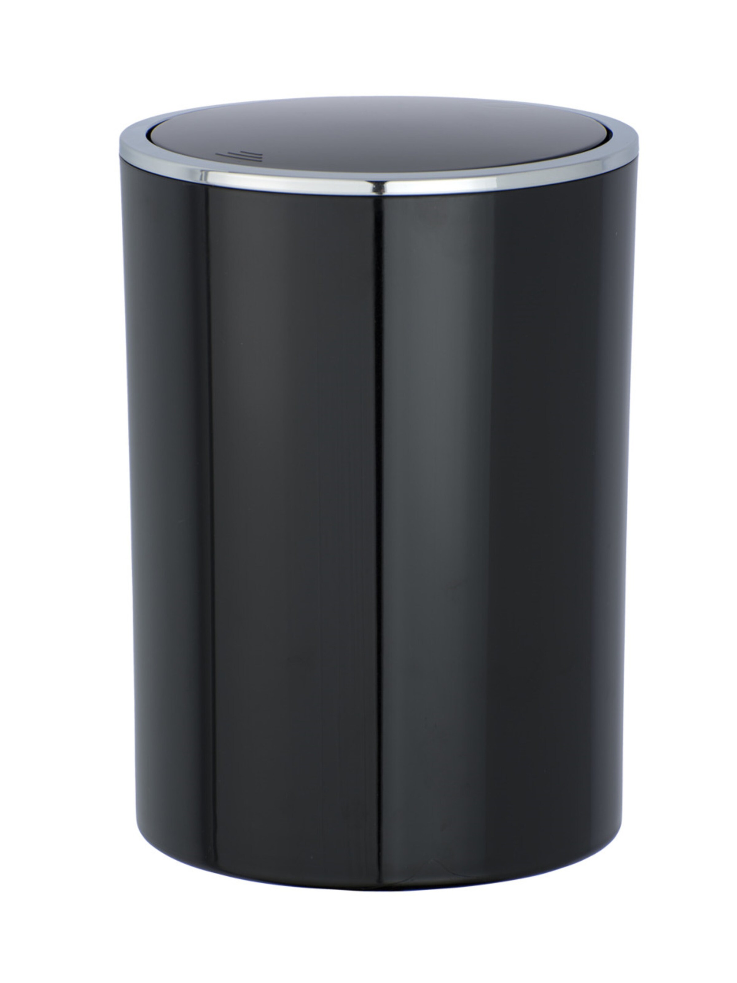 Wenko Schwingdeckeleimer 'Inca' in Schwarz: Vorderseite