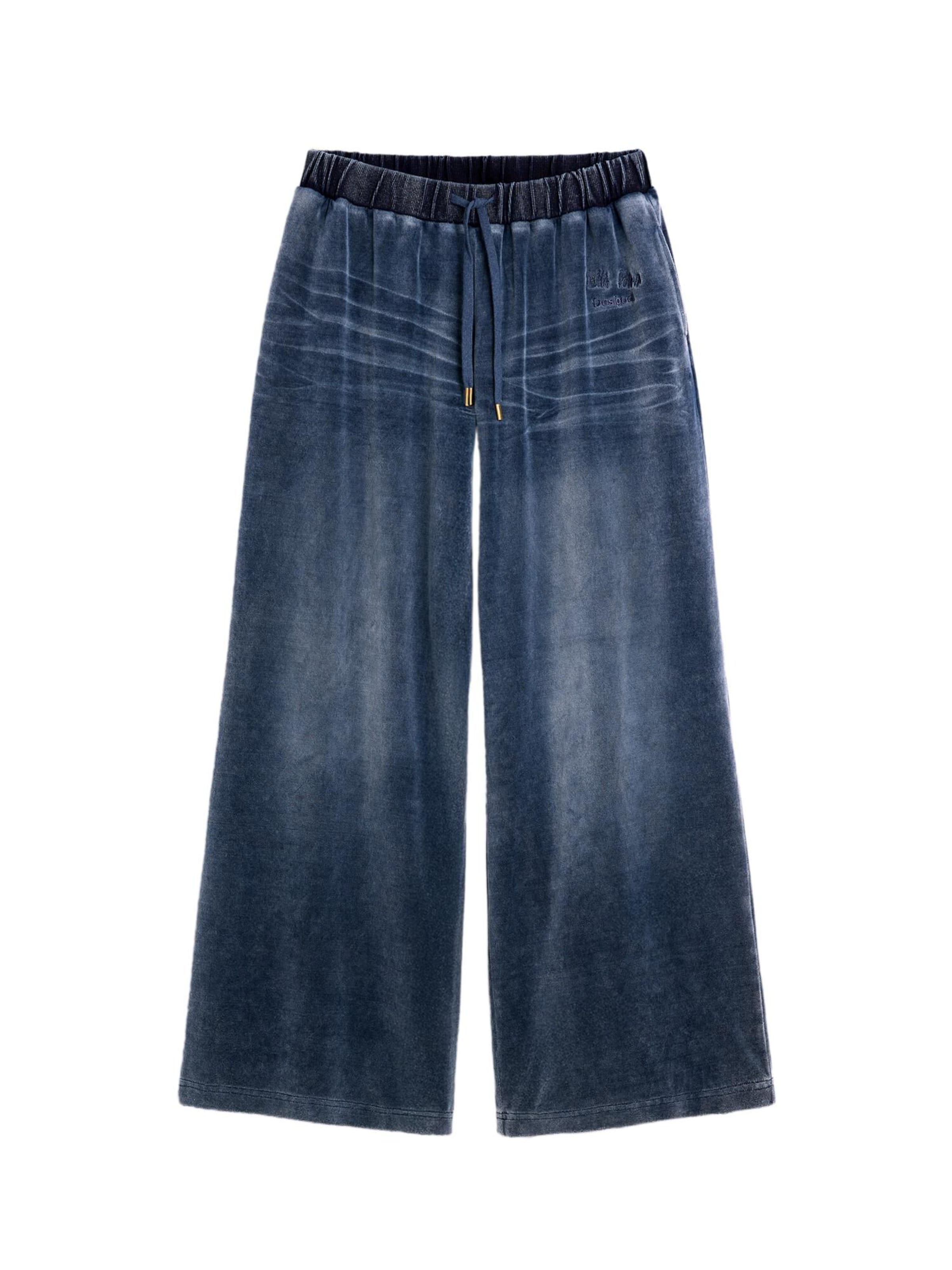Wide Leg Pantalon 'Masha Popova' Desigual en bleu : devant