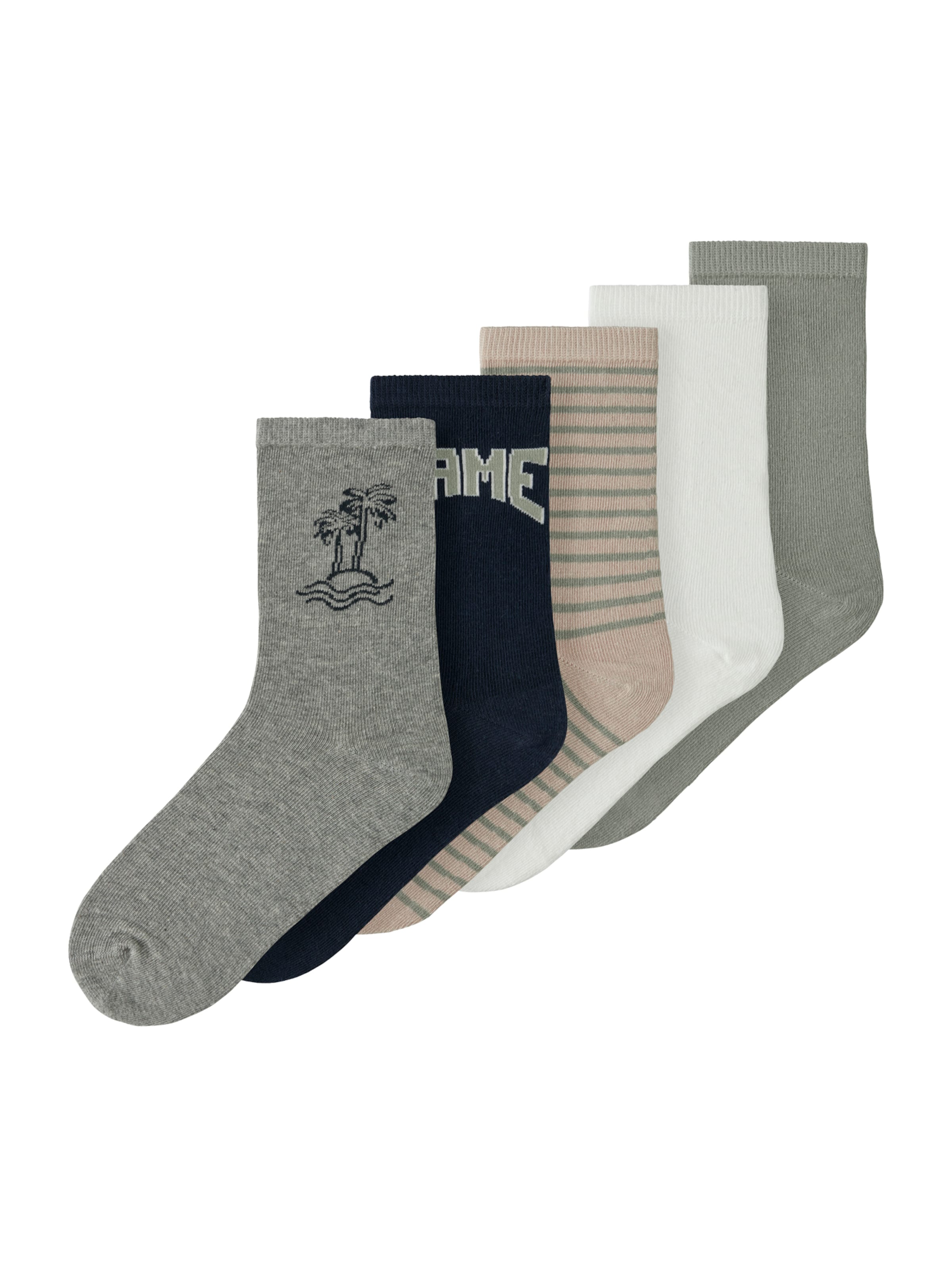 Șosete 'NKMVaks' de la NAME IT pe gri: față