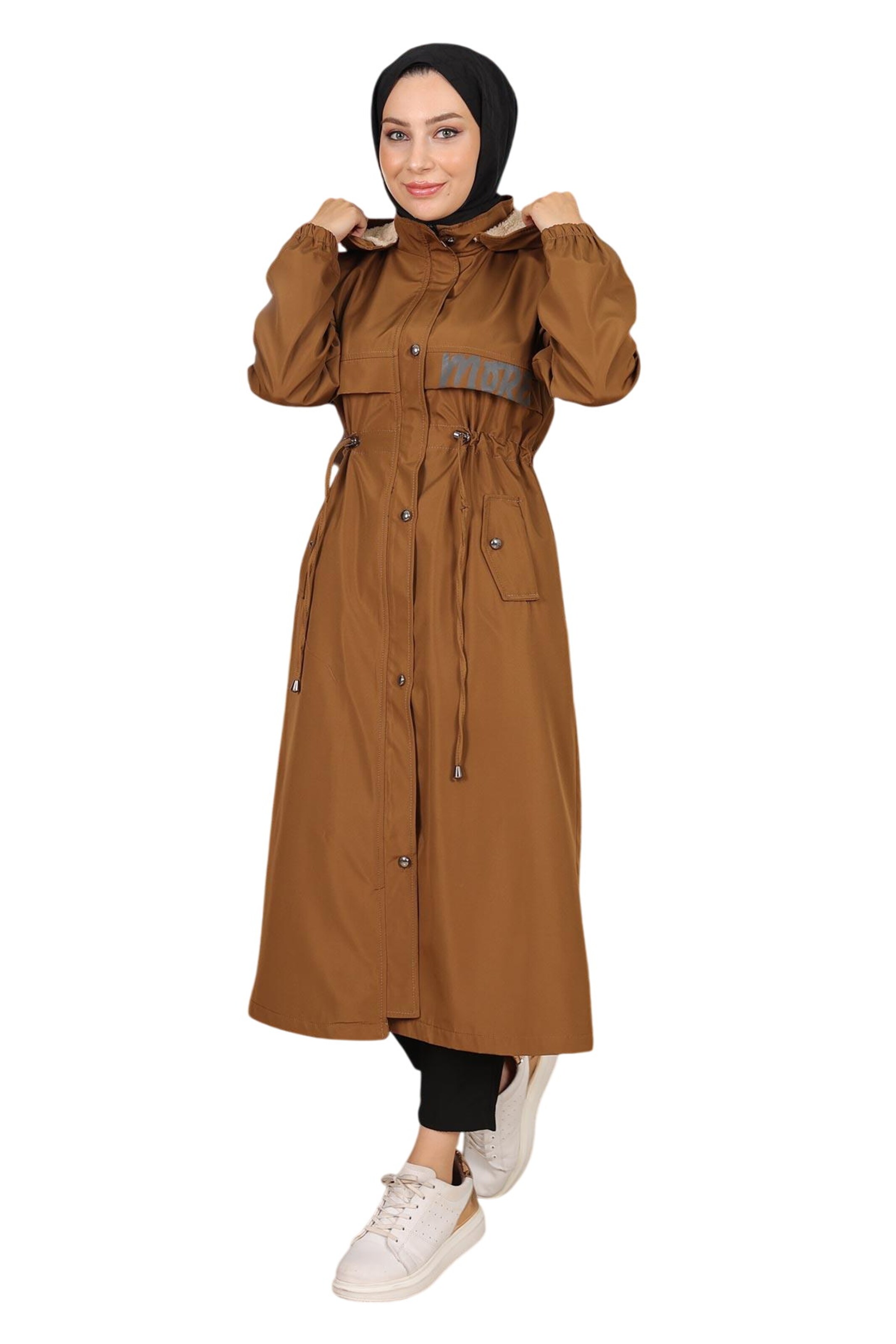 MODAMIHRAM Tussenmantel in Bruin: voorkant