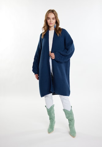 IZIA Gebreid vest in Blauw: voorkant