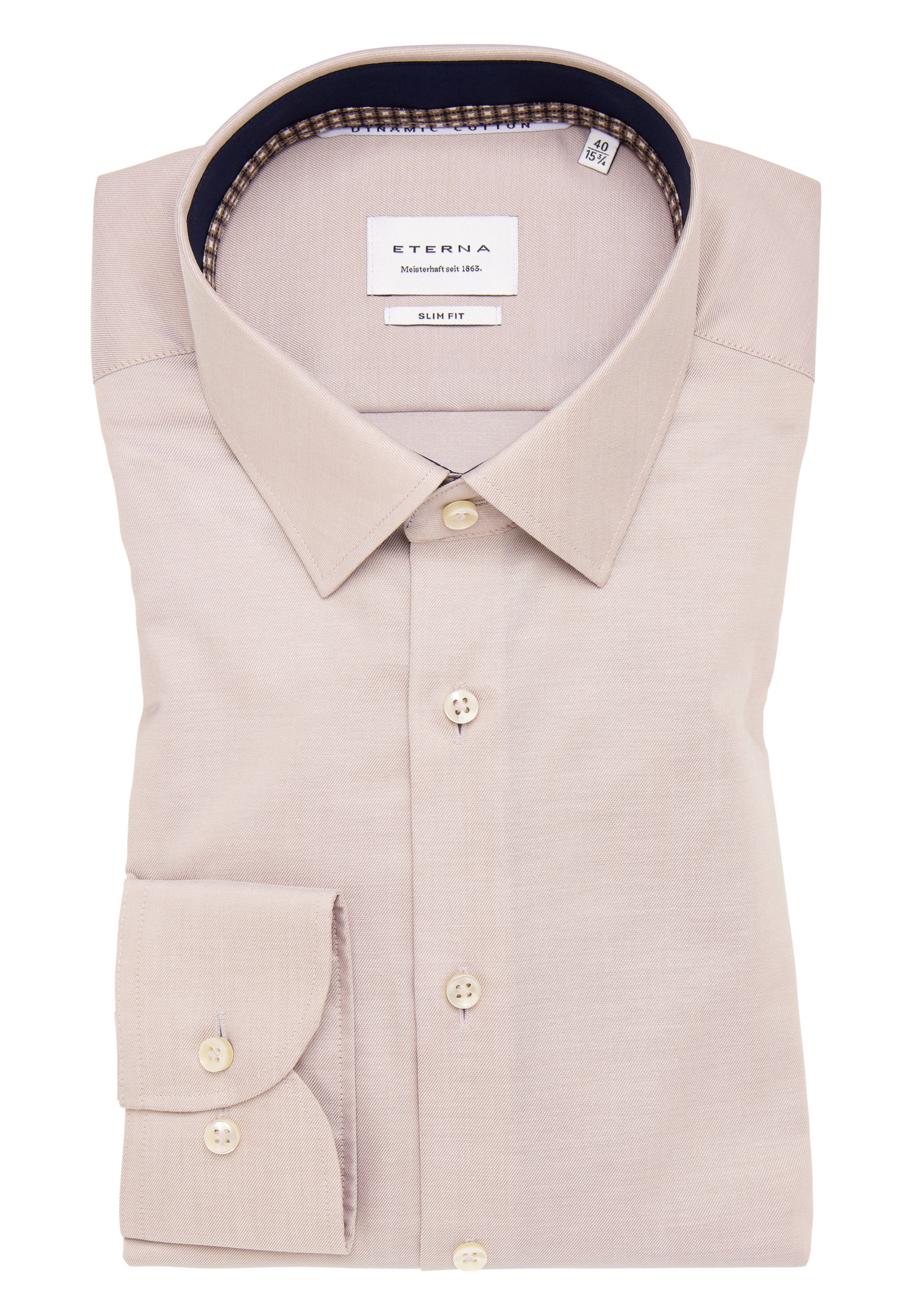 ETERNA Slim Fit Hemd in Beige