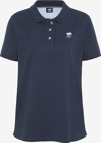 Polo Sylt Polo ' im puristischen Design mit Logo-Stickerei ' in Blau: Vorderseite