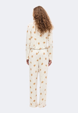 Hunkemöller - Pantalón de pijama 'Ess' en blanco