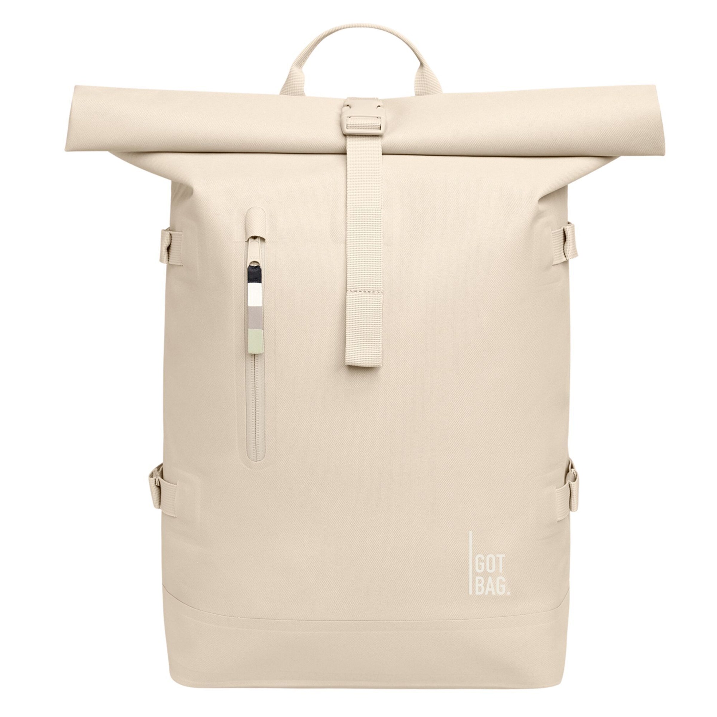 Zaino 'Rolltop 2.0' di Got Bag in beige: frontale
