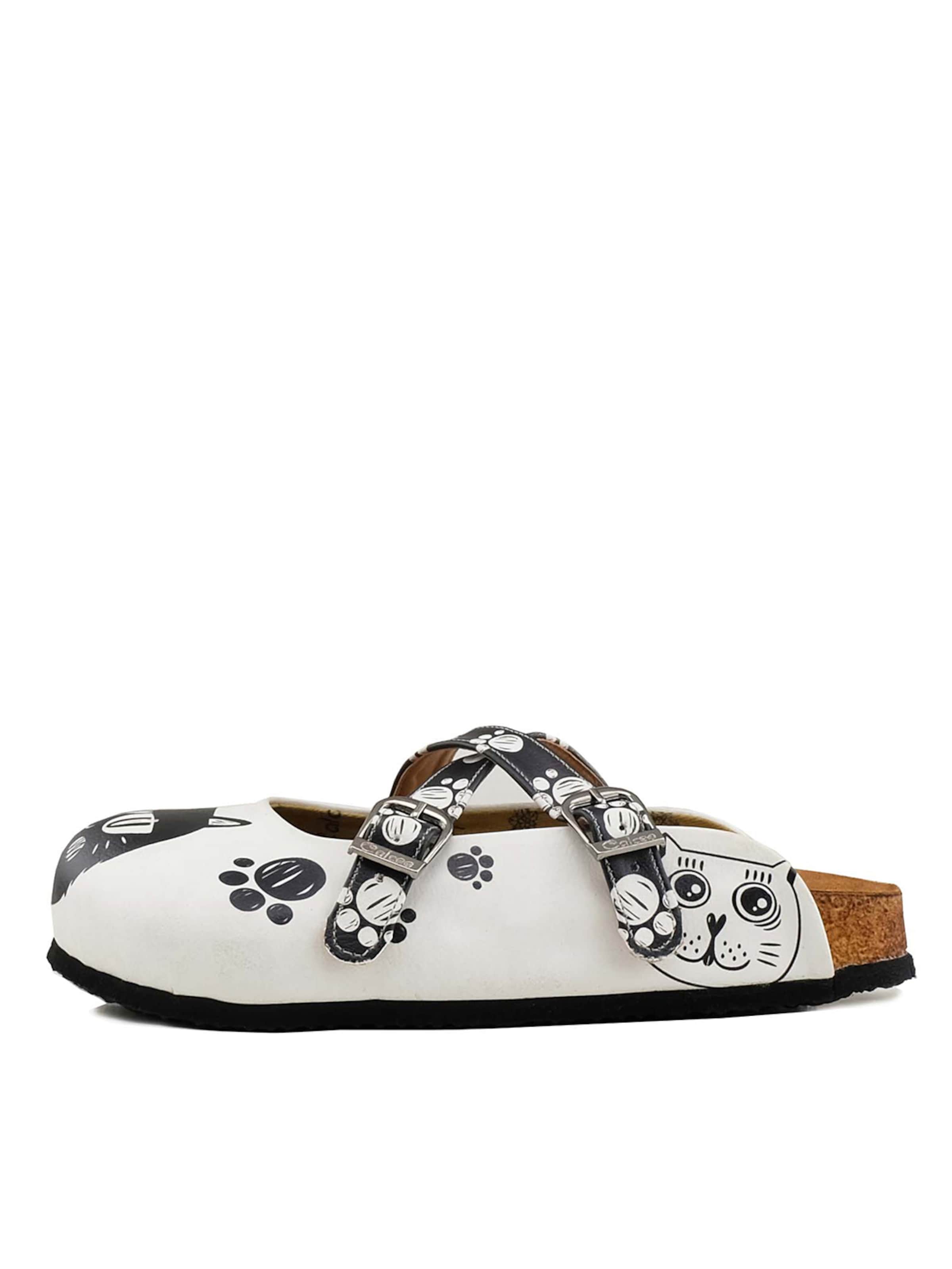 Goby Clogs 'Calceo'‌ in Weiß: Vorderseite