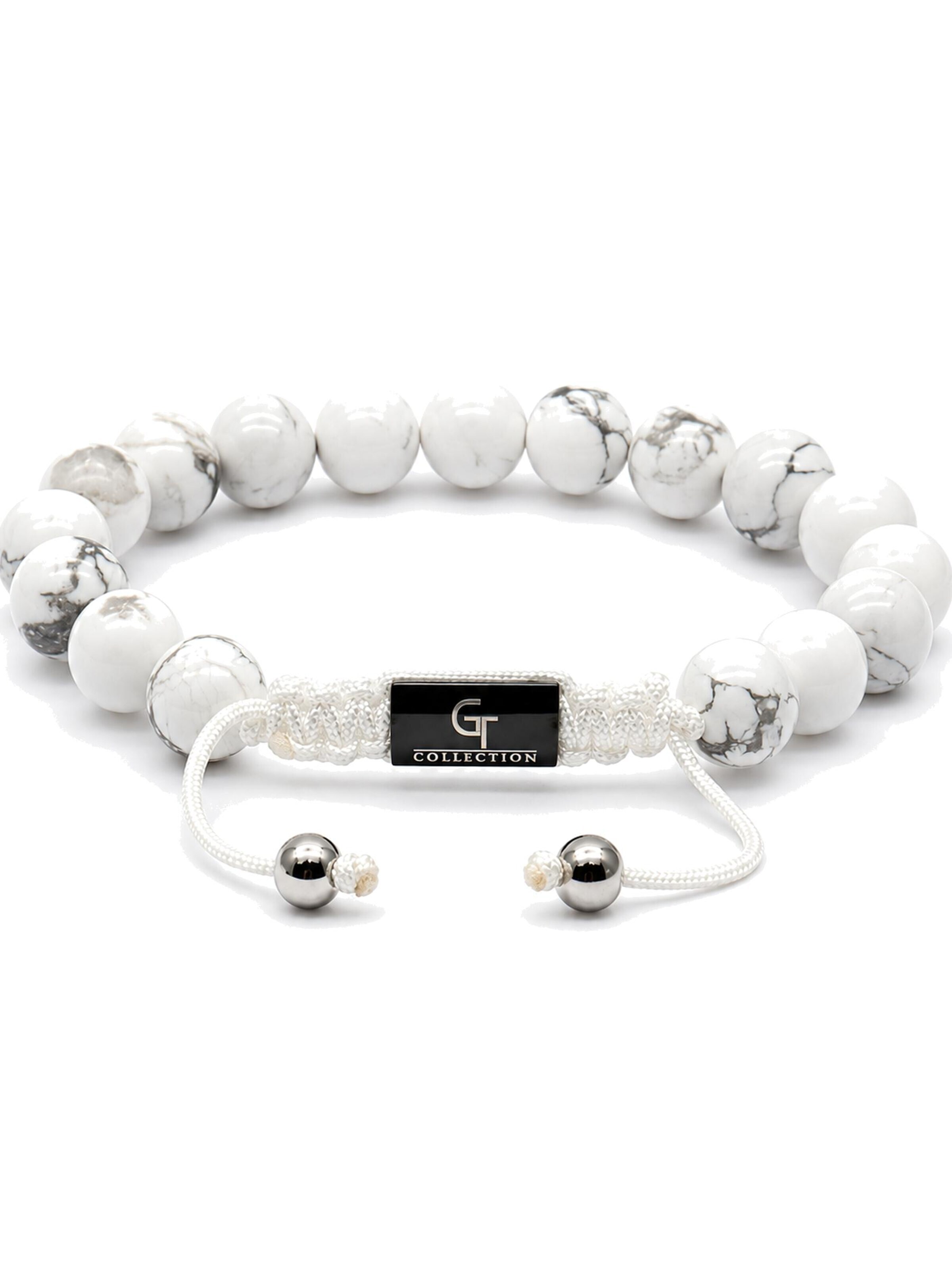 GT Collection Bransoletka 'Howlite Single-Row' w kolorze biały