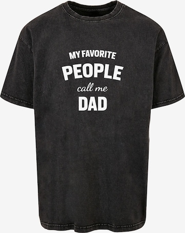 Merchcode T-Shirt 'Fathers Day - My Favorite People Call Me Dad' in Grau: Vorderseite