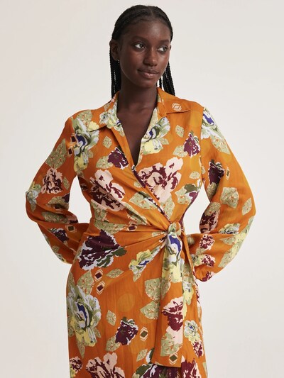 Odd Molly Robe 'Kristina' en vert pastel / orange / rose pastel / lie de vin, Vue avec produit
