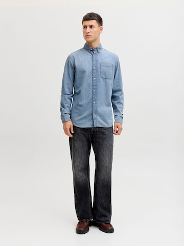 JACK & JONES - Ajuste regular Camisa 'JJEBROOK' en azul