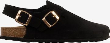 The Divine Factory Pantolette 'Leder-Pantoletten Noga Boreal BS Edge' in Schwarz: Vorderseite