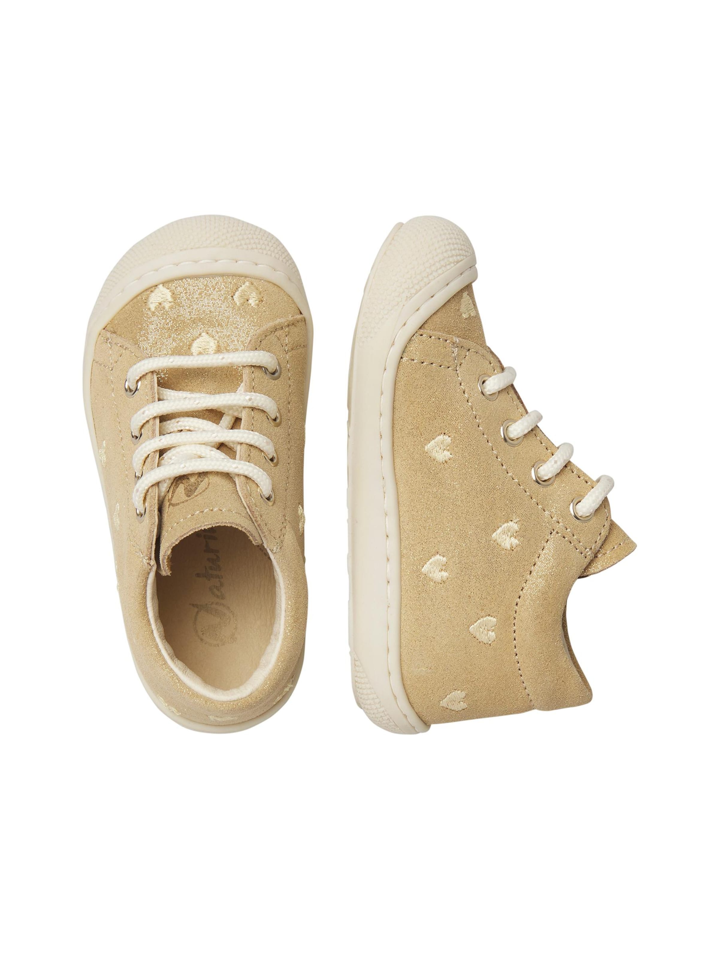NATURINO Sneaker 'COCOON EMBR.HEARTS'‌‌ in Gold