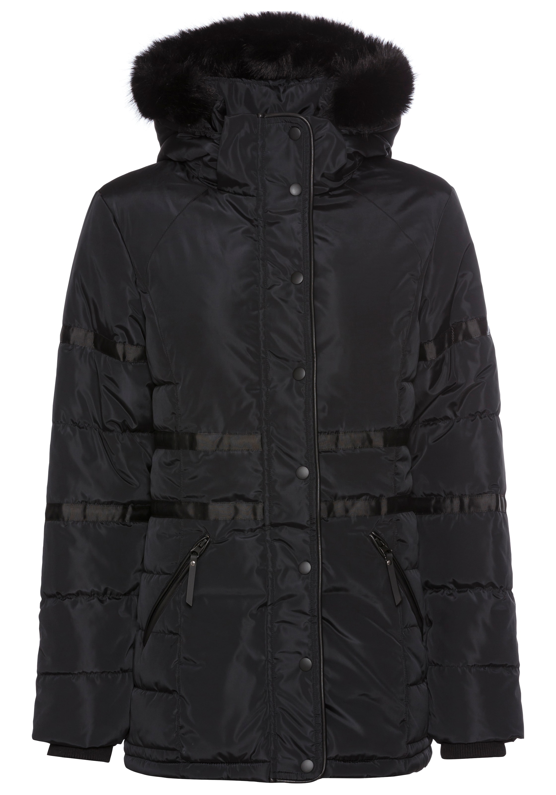 LAURA SCOTT Winterjacke in Schwarz: Vorderseite