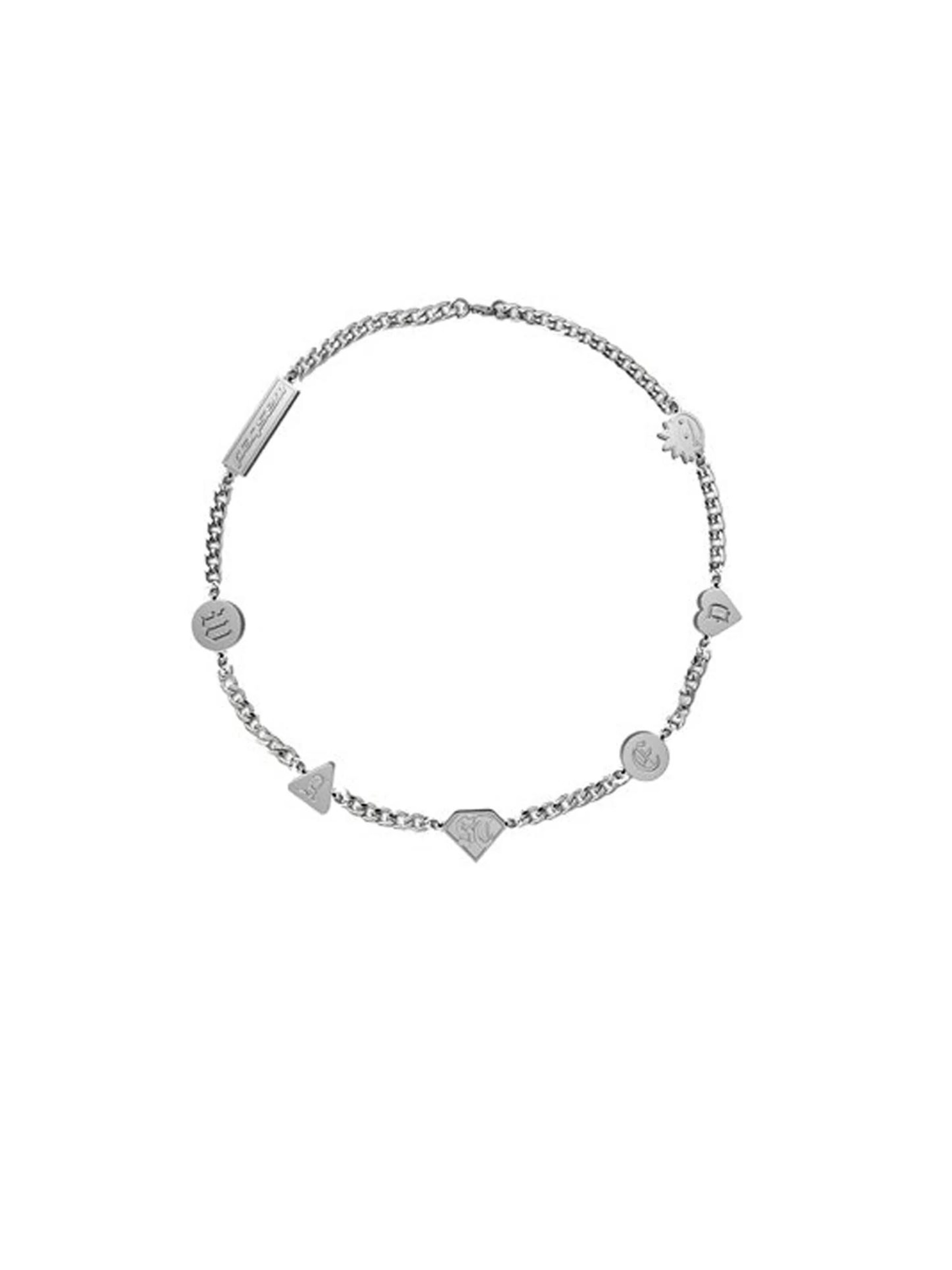 Wasted Paris - Cadena 'Pulse Necklace' en plata: frente