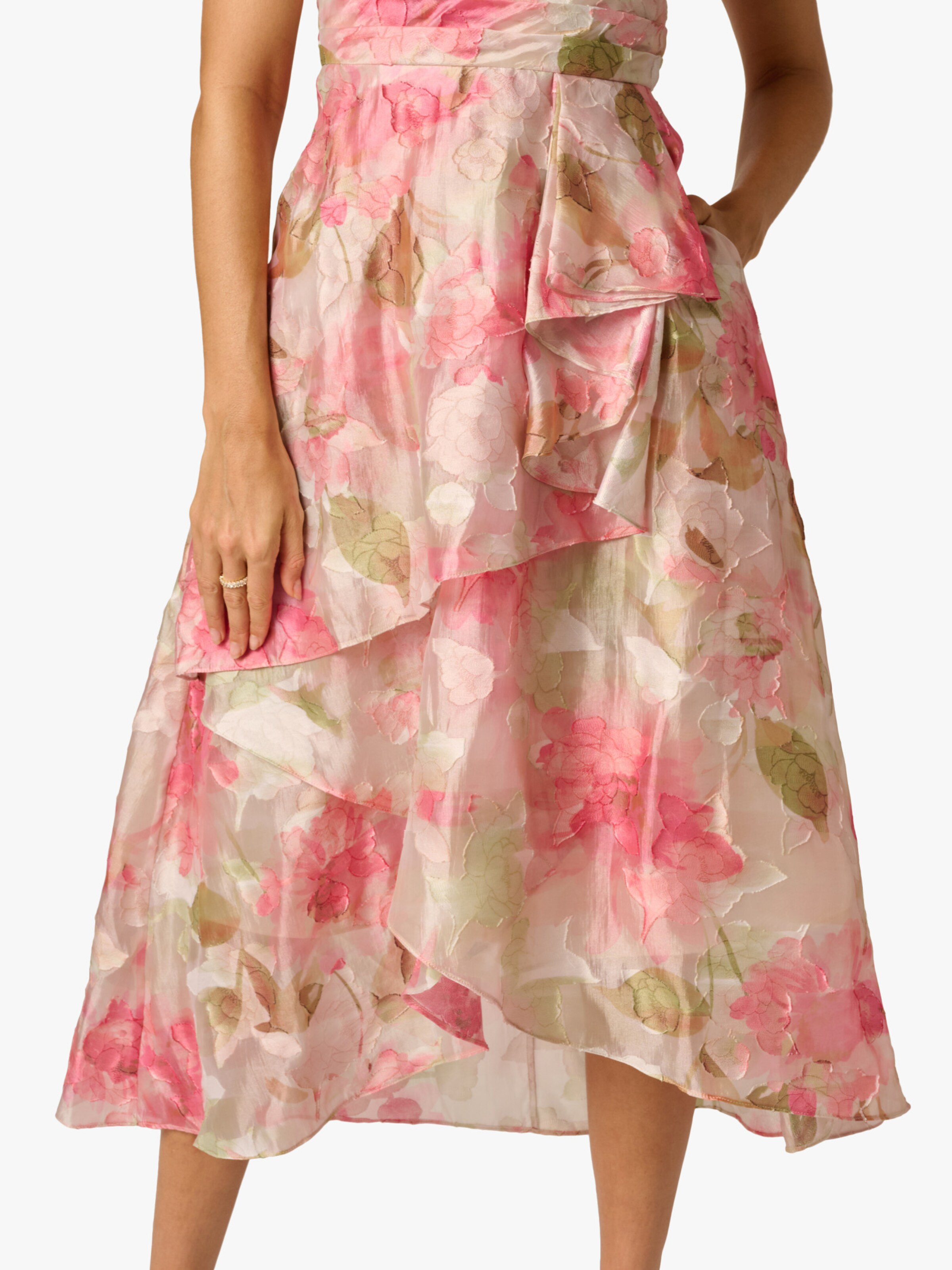Adrianna Papell Jurk 'Cascade Organza ' in Gemengde kleuren