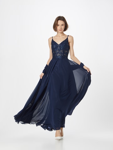 mascara Evening Dress in Blue