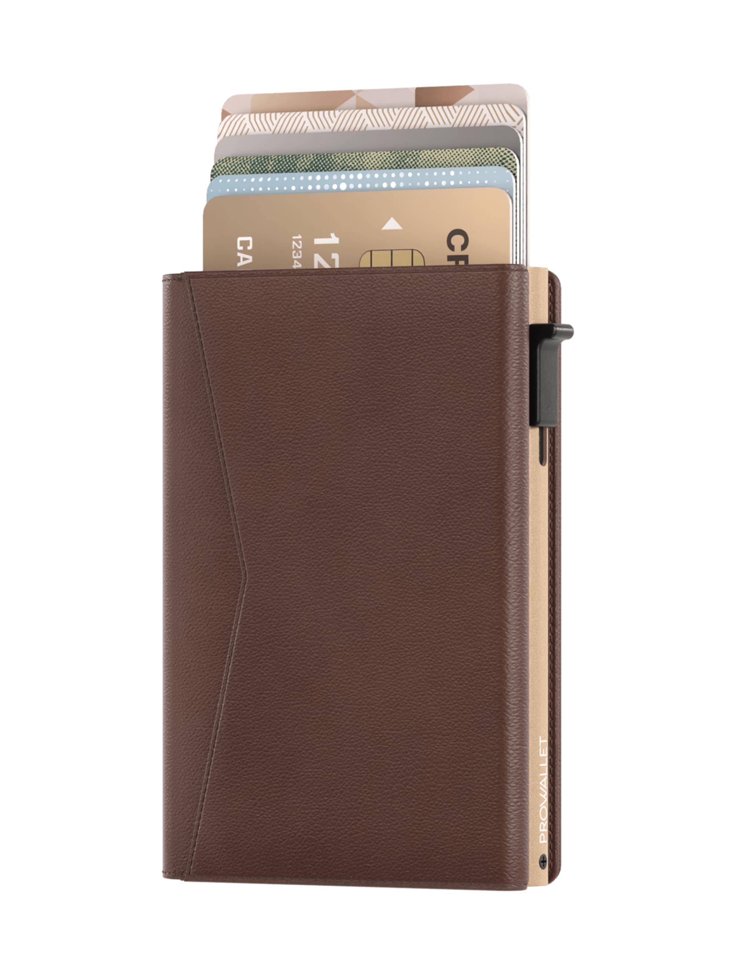 Prowallet Wallet 'Pasjeshouder Classic' in Brown: front