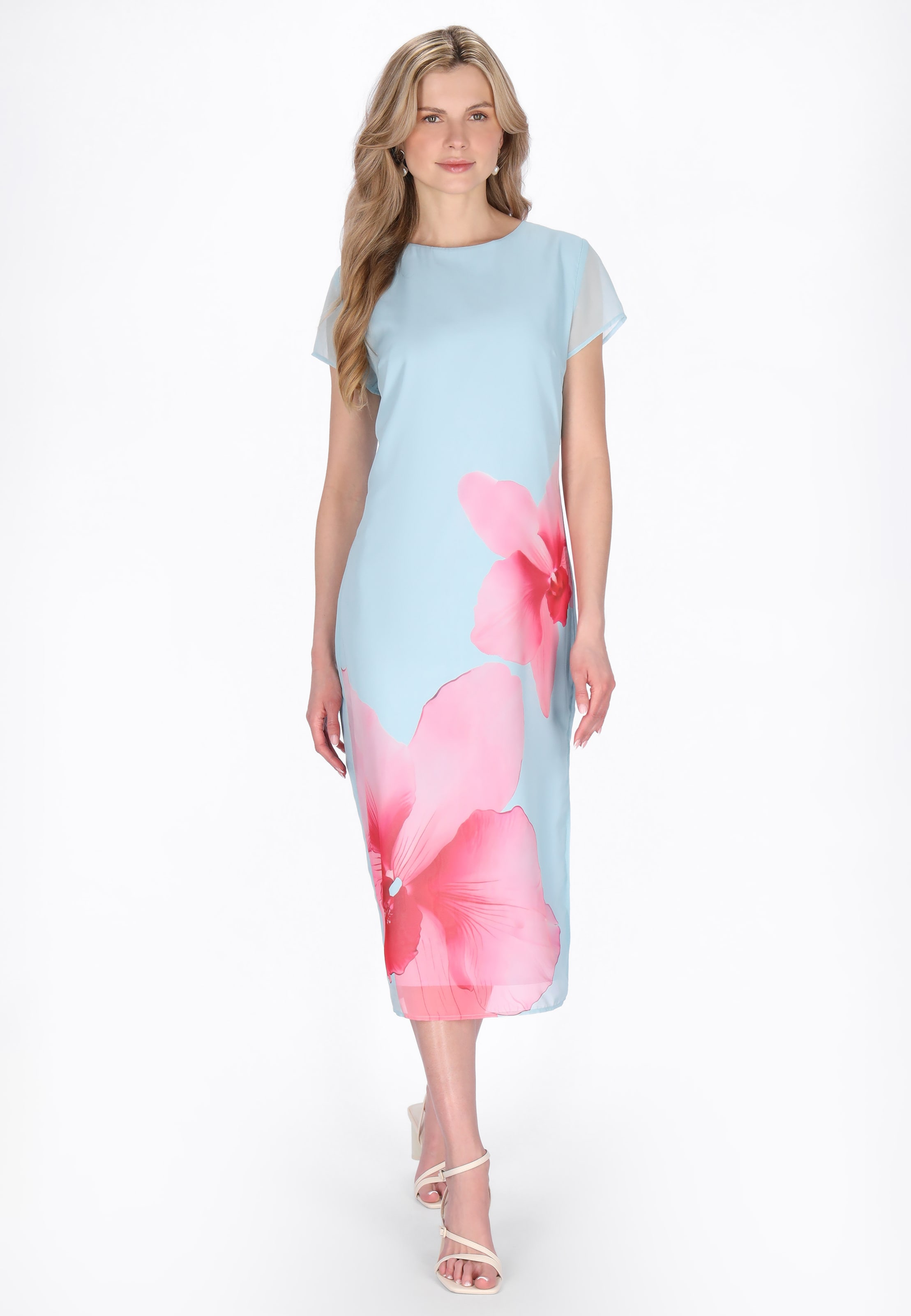 Usha - Vestido en azul: frente