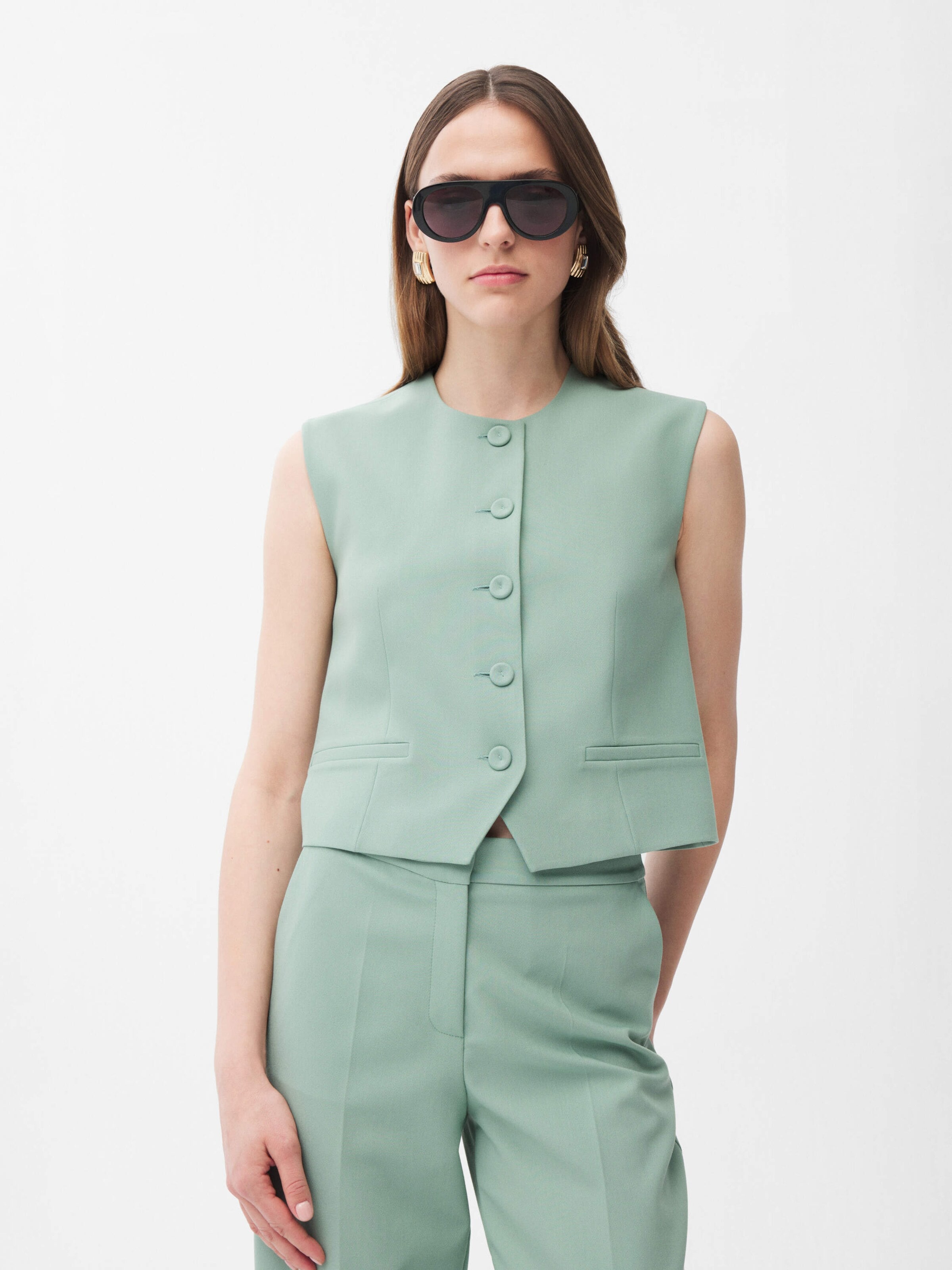 Gilet adl en vert : devant