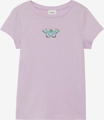 T-Shirt s.Oliver en violet : devant