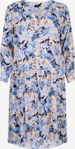 Zizzi Платье-рубашка 'VBELLA' в Синий: спереди