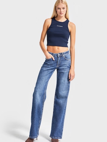 IT'S BASIC Regular Jeans 'Straight Mid Rise Jeans' in Blue