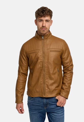 INDICODE JEANS Tussenjas 'Brook' in Bruin: voorkant