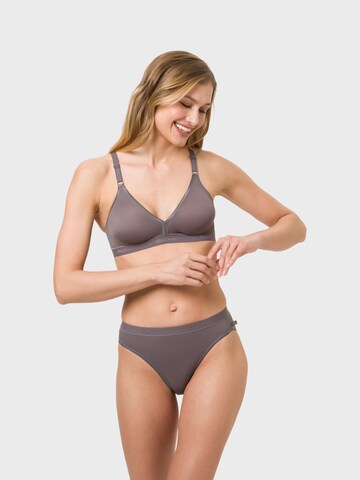 BeeDees Panty 'Slip Microfun Tai mit Elastikbund' in Grey: front