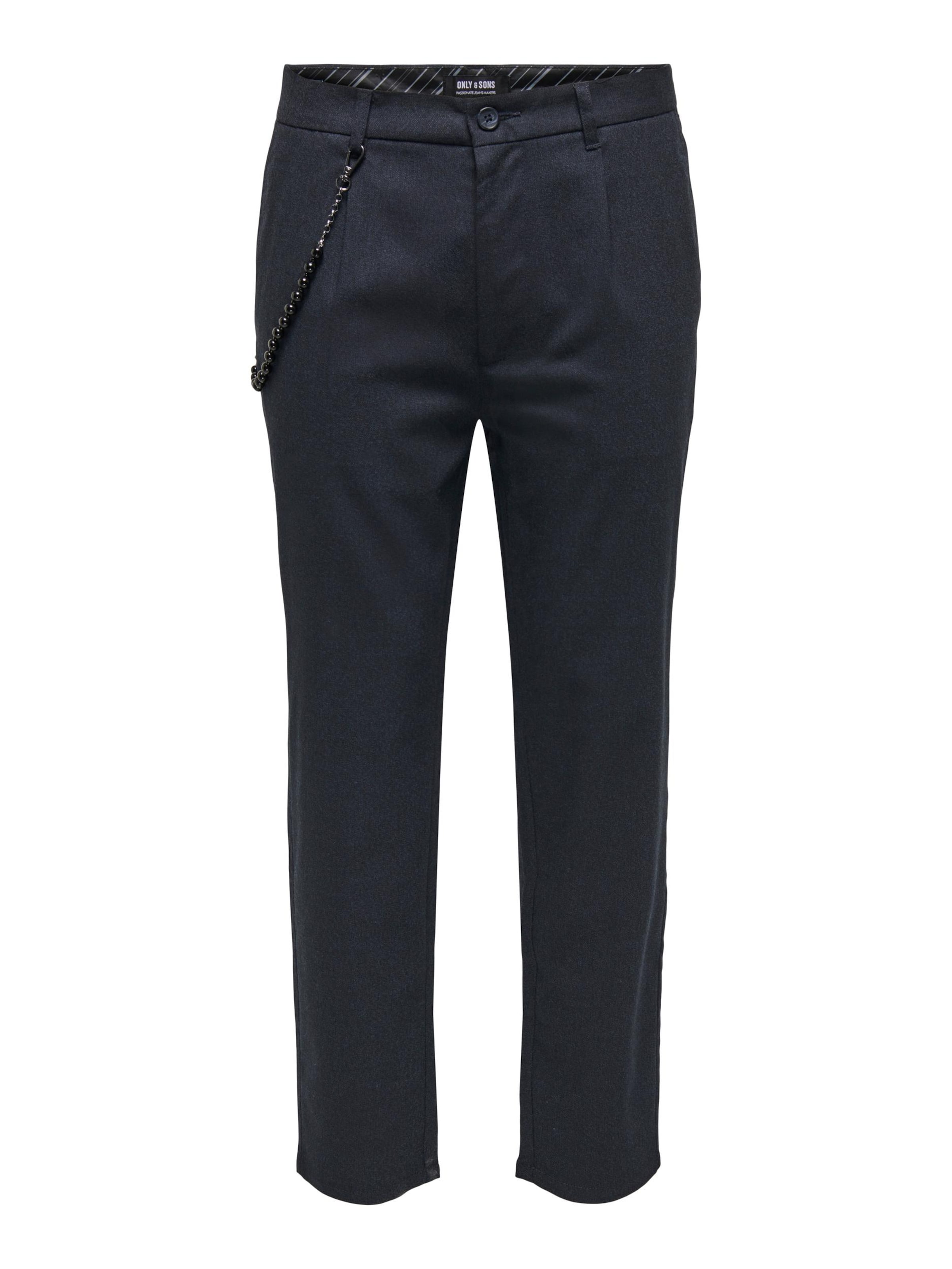 Only & Sons Bukser med lægfolder 'LOU' i blå: forside