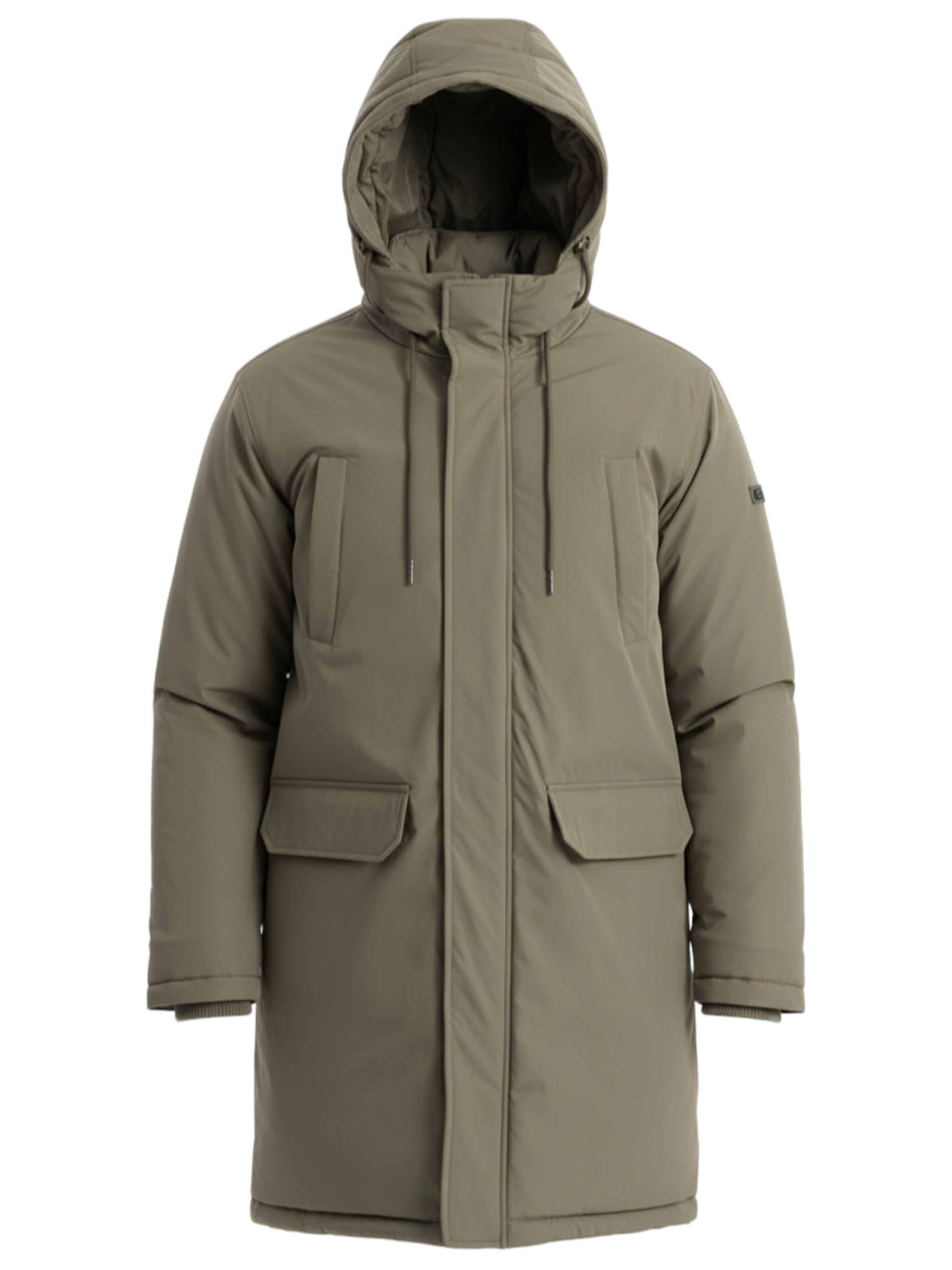 Ombre Winterjas in Groen: voorkant