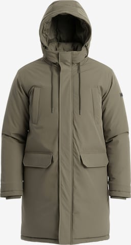 Ombre Winterjas in Groen: voorkant