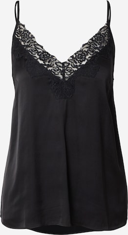 rosemunde Top 'Satina' in Schwarz: Vorderseite