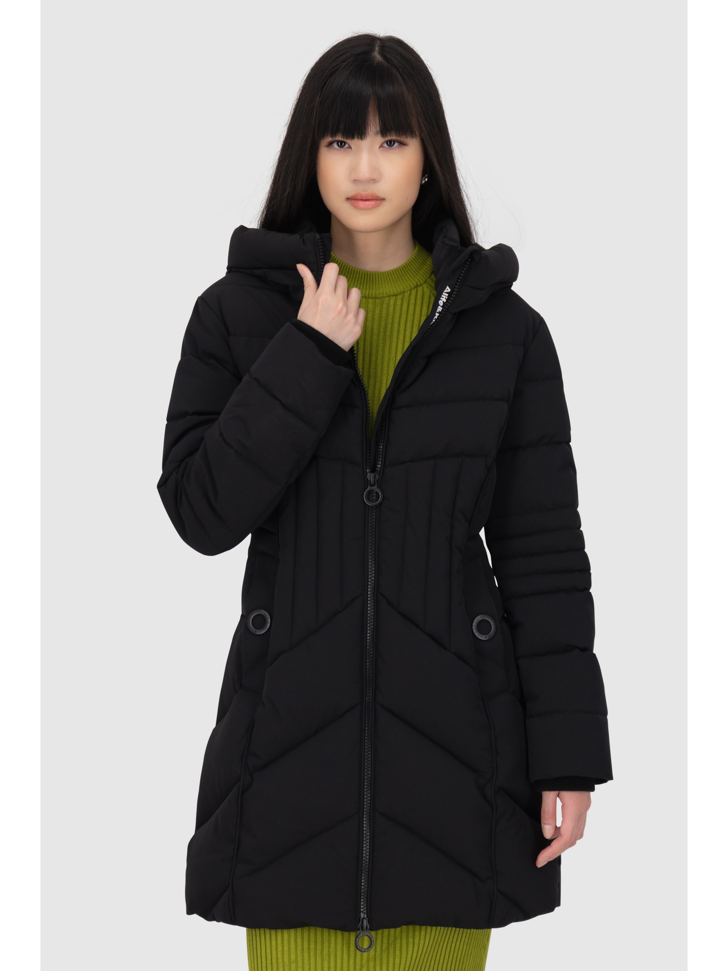 alife & kickin Winterjacke 'PriscillaAK A' in Schwarz: Vorderseite