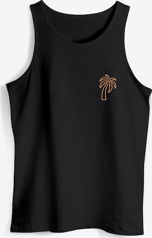 Neverless Shirt 'Palm Lineart' in Black: front