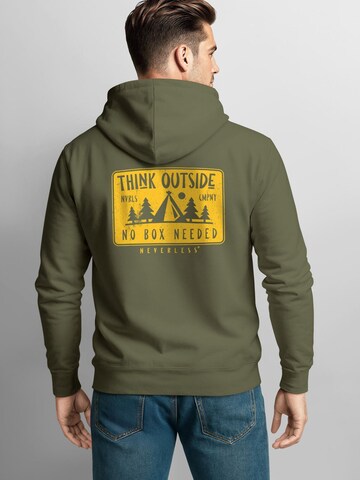 Neverless Sweatshirt 'Think Outside' in Grün