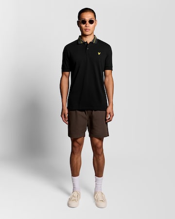 Maglietta 'Tartan' di Lyle & Scott in nero
