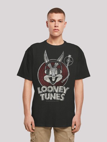 F4NT4STIC Shirt 'Looney Tunes Bugs Bunny' in Black: front