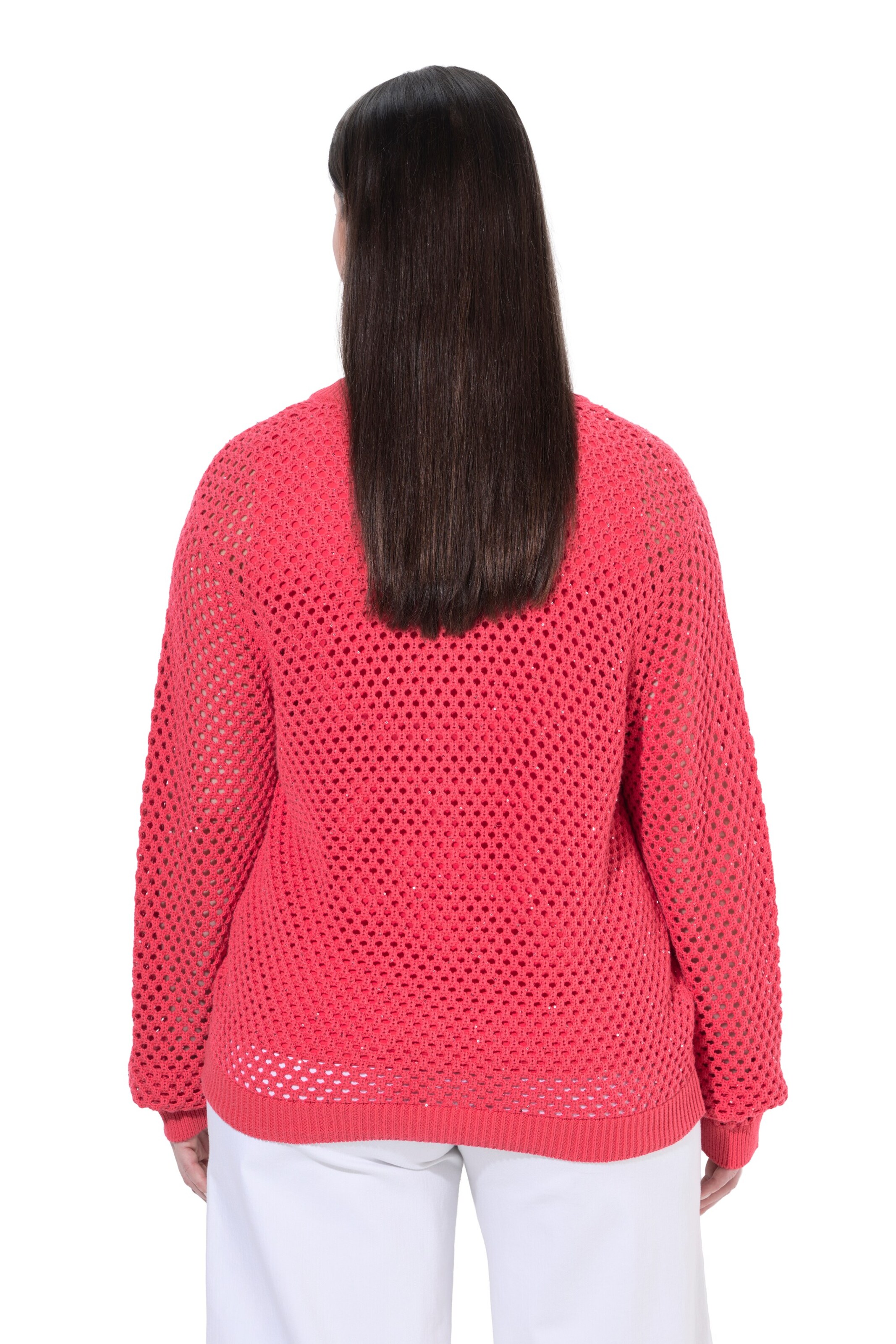 Ulla Popken Gebreid vest in Rood